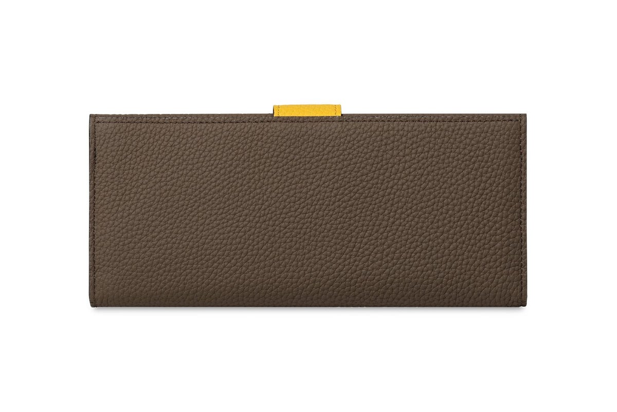 リツビー 小銭入れ付きスリム長財布 トープイエロー