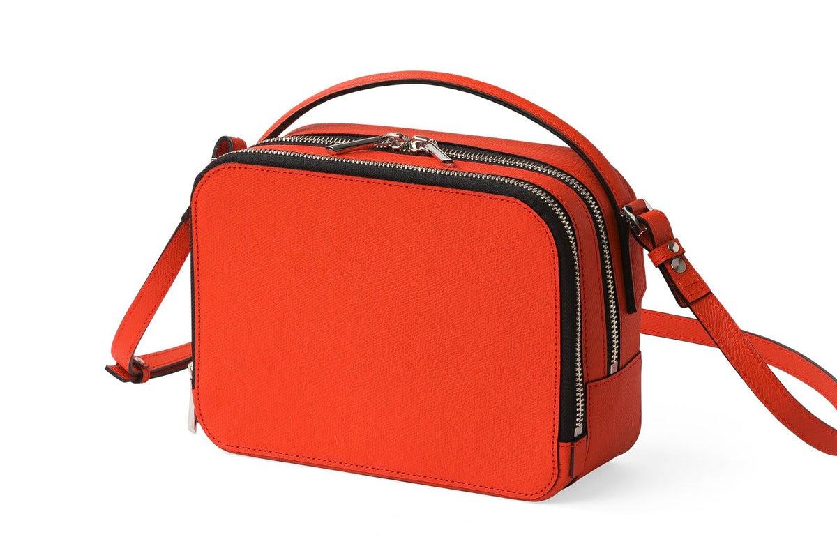 シキ 2WAYボックスショルダーバッグ だいだい