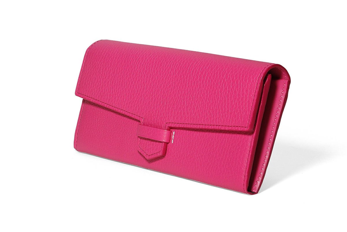 リツラグーン 単カードケース付き長財布 フューシャピンク