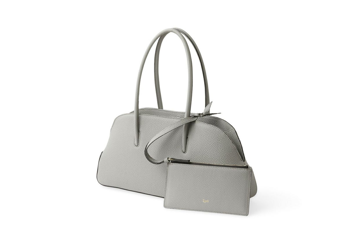 リツ 横長ボストンバッグ グレー