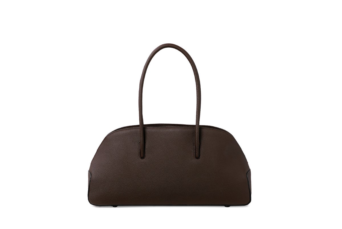 リツ 横長ボストンバッグ ダークブラウン