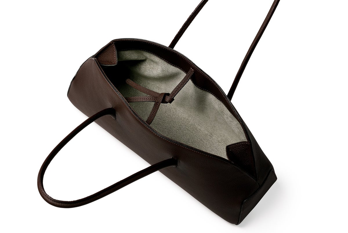 リツ 横長ボストンバッグ ダークブラウン