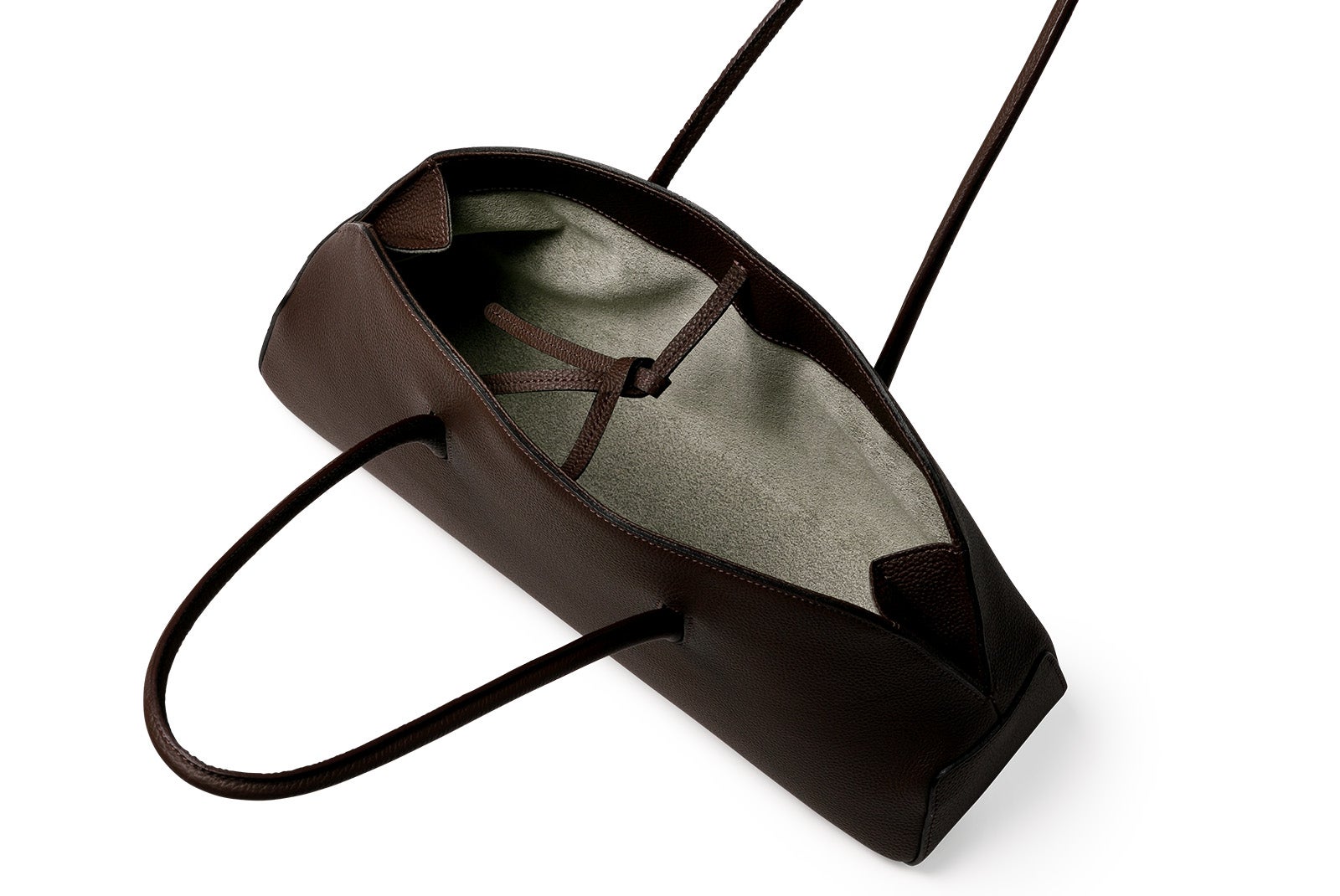 Ritsu橫向波士頓包深棕色