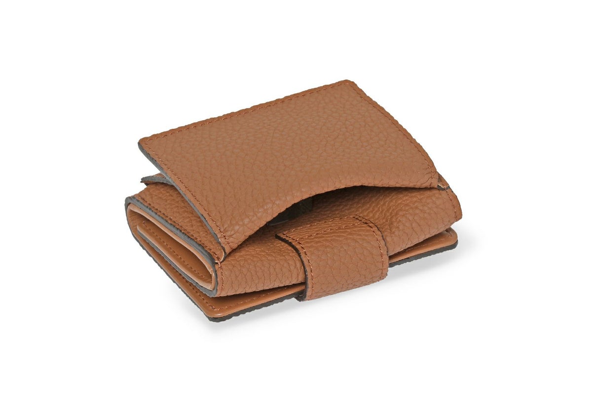 リツ 三つ折り財布 チーク