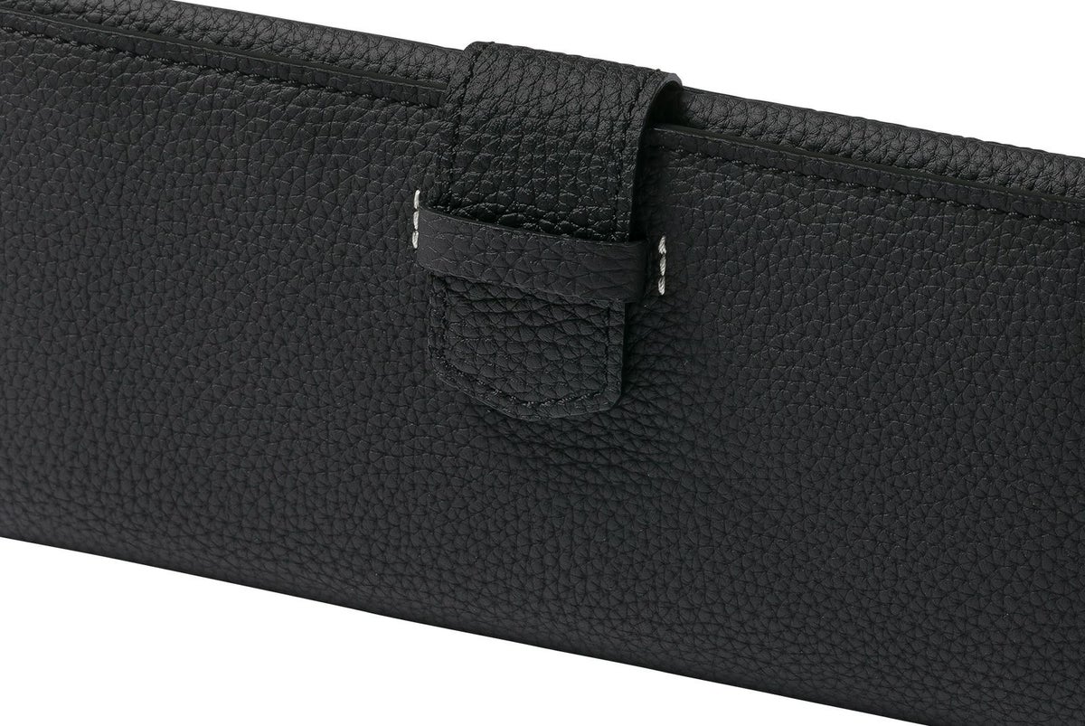リツ 小銭入れ付きスリム長財布 ブラック
