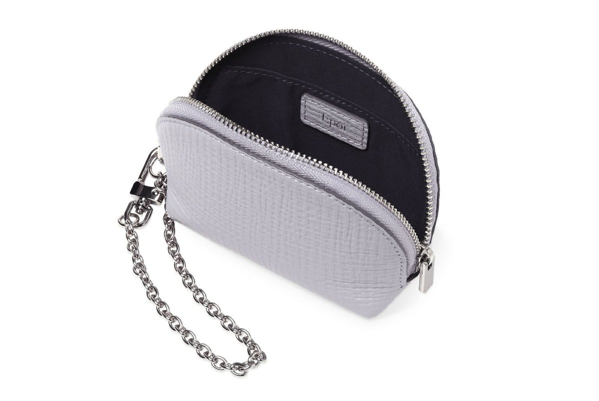 タック ストラップ付きミニポーチ ラベンダー