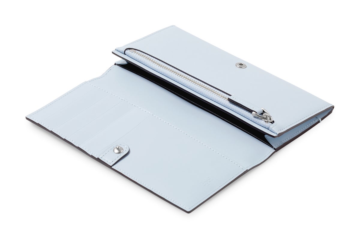 ノット コンパクト長財布 ライトブルー